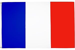 AZ FLAG - Drapeau France - 90x60 cm - Polyester léger - Drapeau Français Avec Oeillets Métalliques Intégrés - 40g
