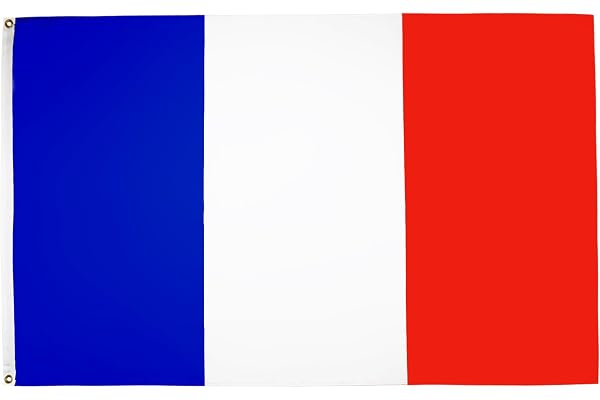 AZ FLAG - Drapeau France - 90x60 cm - Polyester léger - Drapeau Français Avec Oeillets Métalliques Intégrés - 40g