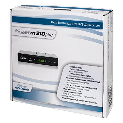 SATELLITEN SAT RECEIVER ✨ HB DIGITAL DVB-S/S2 SET: Microelectronic DVB-S/S2 Receiver + HDMI Kabel mit Ethernet Funktion und vergoldeten Anschlüssen (HD Ready, HDTV, HDMI, SCART, USB 2.0, LAN, S/PDIF und IR Ausgang) - 3
