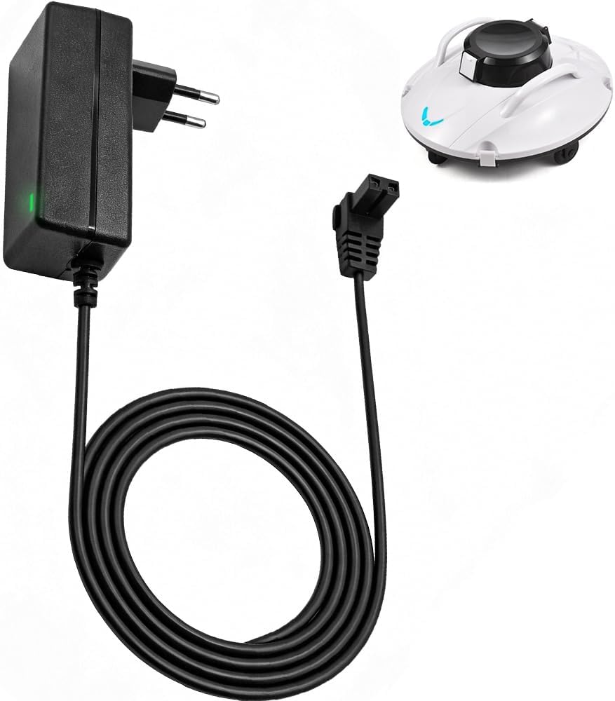 Cargador de 12.6V Compatible con Aiper Seagull SE 600, 1000, HJ1103J, HJ1102, 1500, AIPURY1500, P1111 Limpiador de Piscina Robótica Inalámbrica