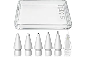 SIXFU Replacement Pencil Tips for Apple Pencil, Multiple Durable iPencil Tip Nibs Accessories for iPad Pro/Apple Pencil Pro/USB-C/ 1st Gen/ 2nd Generation (6 PCS)
