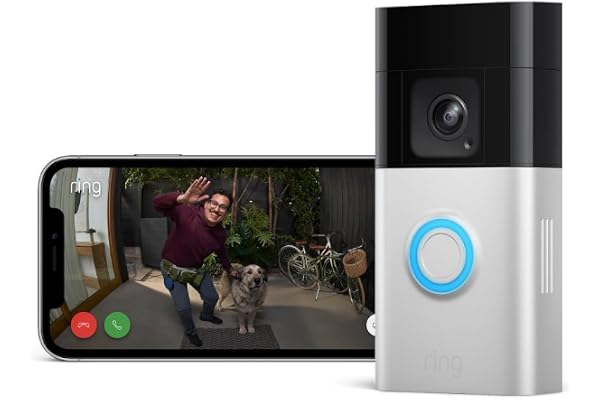 Sonnette vidéo Pro sans fil Ring (Battery Video Doorbell Pro) | Sonnette avec vidéo en plan moyen, détection de mouvements 3D, vision nocturne couleur et Wi-Fi