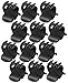 Sourcingmap Plastic Ladies 6 Claws Hairpin Hair Clip/ Clamp, Black - 12 Piece