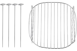 YUMILI BBQ-Rack, dwuwarstwowy szpikulce, zapasowa blacha do pieczenia, blacha do pieczenia BBQ-Rack, do frytkownicy na gorące powietrze HD9225, HD9920, HD9231, HD9233, HD9904
