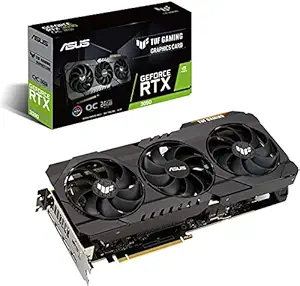 ASUS TUF Gaming NVIDIA GeForce RTX 3090 OC Edition Graphics Card (PCIe 4.0, 24GB GDDR6X, HDMI 2.1, DisplayPort 1.4a, Dual Ball Fan Bearings, Military-Grade Certification, GPU Tweak II)