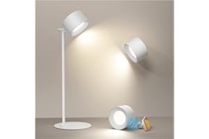 Feallive Lámpara Escritorio LED, Lamparas de Mesita de Noche con 3 Modos de Color, Lampara Escritorio 3 Niveles de Brillo, Co