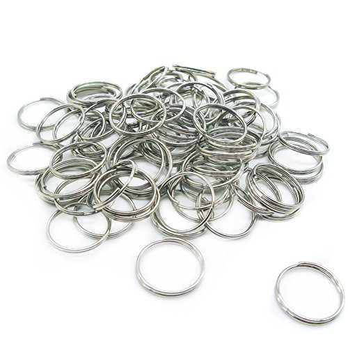 100 Stück Mini Schlüsselringe, 15 mm Durchmesser