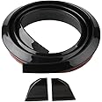 DuDuZui Car Rear Spoilers,1.5m/4.9ft Universal Gloss Black Car Trunk Spoiler Car Rubber Strip Bar Spoiler Tailfin Tail Fin Rear Wing Tailgate Hatchback for Most of Popular Cars
