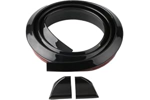 DuDuZui Aileron Arrière de Voiture, 1,5 m Universel Noir Brillant Aileron de Coffre de Voiture Hayon Arrière à Hayon Our la Plupart des Voitures Populaires