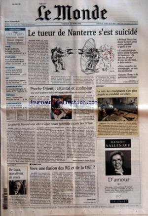 MONDE (LE) [No 17783] du 29/03/2002 - ITALIE - SERGIO COFFERATI, LE LEADER SYNDICAL QUI DEFIE BERLUSCONI - ETATS-UNIS - FACE A L'AFFAIRE ENRON, L'ADMINISTRATION BUSH DEFEND SES SECRETS - RELIGIONS - A ORLY, AVEC LE PERE BRUNE - EDF - LES ACQUISITIONS PESENT SUR LES RESULTATS - COMMUNICATION - EN GRANDE-BRETAGNE, LA FAILLITE D'ITV DIGITAL - FOOTBALL - FACE A L'ECOSSE, DES BLEUS EN FORME - CONSOMMATION - LA CONSOLE DE JEUX XBOX DE MICROSOFT - LE TUEUR DE NANTERRE S'EST SUICIDE - R