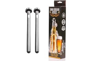 NATUREMAN Pałeczki chłodzące do piwa, do butelek, ze stali nierdzewnej, chłodzące, szybkie chłodzenie, aby utrzymać napoje zimne, dla mężczyzn, miłośników piwa, chłodziarki do piwa, 2-częściowy zestaw