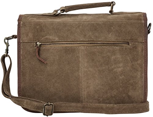 Gusti Leder studio “Sebastian“ Laptoptasche 13″ MacBook Collegetasche Arbeitstasche Unitasche Umhängetasche Henkeltasche Businesstasche Dokumententasche Aktentasche Wildleder Frauentasche Braun 2H36-26-1 - 7