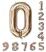 Price comparison product image 40 Inch Giant Helium Foil Number 0-9 Rose Gold Balloon Birthday Wedding Party Digital Decorations Number 0