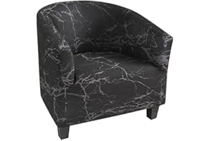 POIUYT Wannenstuhlbezug Sesselschoner Club Chair Cover Stretch Sesselüberwurf Muster Cocktailsessel Elastisch Sesselbezug Clubsessel Bezug Husse Sofabezug Weiche Anti-rutsch (Color : #19)