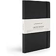 myPAPERCLIP Limited Edition Notebook | Hand Drawn Paper Back | Notebook For Gifting | Checks, 192 Pages, A5, 100 GSM, Black, Pack of 1