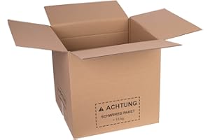 SMILEY PACK 5 sztuk kartonów składanych, 600 x 600 x 600 mm, dwufaliste z wysokością ryglowania, brązowe karton wysyłkowy, 60 x 60 x 60 cm, z tektury falistej, 2 faliste kartony, opakowanie