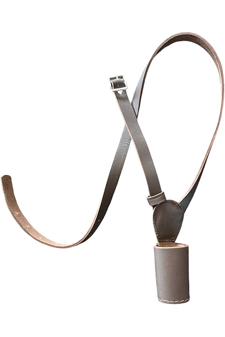 Support Ceinture Croisée Pour Grand Mât De Drapeau – Style Militaire Défilé – Cuir Noir – Longueur 152,4 Cm