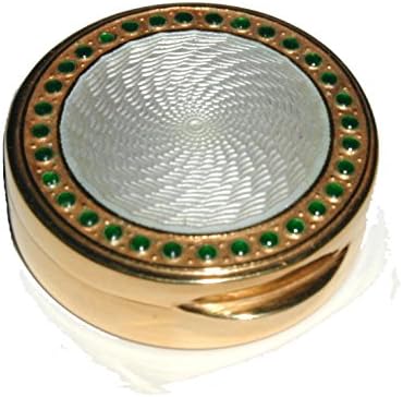 Artistic pill box in sterling silver goldplated with fire enamels - hand made in Italy by Salimbeni - collectible objet d'art
