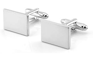 Longsing Gemelli da Uomo Classici in Argento per Camicie - Coppia per Feste Nuziali e Conferenze