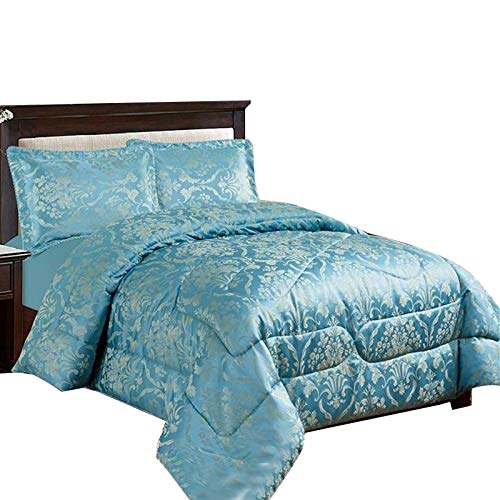GonZalo GraCia. Modern Design 3 Piece TEAL Heavy Jacquard Quilted Floral Pattern Bedspread Comforter GonZalo GraCia. Modern Design 3 Piece TEAL Heavy Jacquard Quilted Floral Pattern Bedspread Comforter