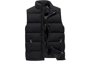 PEUIGNAO Gilet Uomo Imbottito Invernale Giubbino Giubbotto Smanicato Uomo Invernali Gilet Giacca Senza Maniche Gilet Imbottiti Trapuntato Uomo Puffer Taglie Forti Oversize Cappotto Smanicato Uomo Caldo Casual
