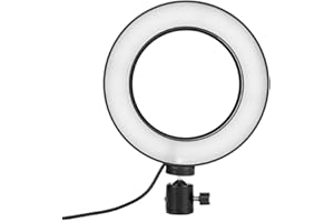 DIYEENI Kit luce anello, 6 pollici 10 livelli dimmerabili Fotografia kit video LED, luce di riempimento USB a 3 colori per podcast, video live, video chat, selfie, trucco, ritratto,matrimonio