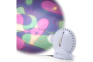 MATHMOS Lava Lamp Projector in White – Violet/Green