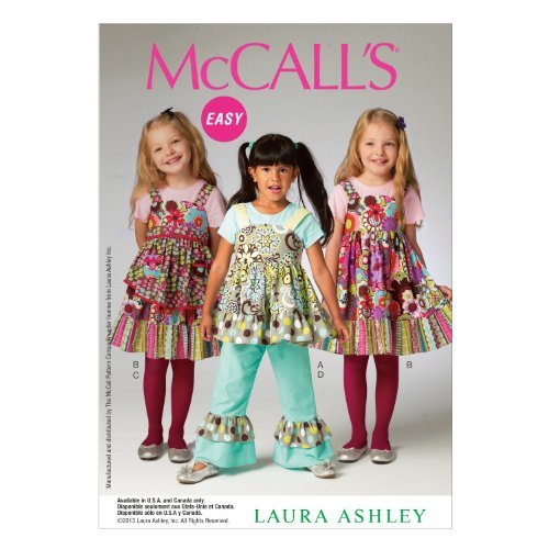 MCCALL Pattern Company M6826 - Plantilla de Costura para Ropa de niña, Vestido, Delantal y Pantalones, tamaño CDD de MCCALL Pattern Company