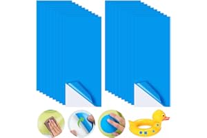 OSDUE Zestaw 20 winylowych łatek naprawczych, samoprzylepne naszywki naprawcze do basenu z PCW, zestaw naprawczy do wanien z hydromasażem, nadmuchiwane spa (20 prostokątnych)