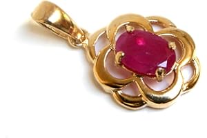 Peninsula Jewellery 9ct Gold Celtic style Ruby Pendant without chain