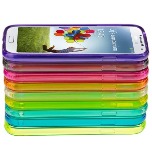 Silikon Soft Samsung Galaxy S4 i9500 Blickdicht   Transparent TPU H  lle Cover Skin Case Schale Bumper Tasche Etui Schutz  Transparent Farblos 