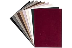 Ideen mit Herz Papel de terciopelo, papel decorativo, efecto cartón, 10 hojas, DIN A4, 200 g/m² (surtido de colores 1)