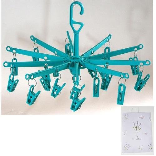 Viva-Haushaltswaren Kleine Wäschespinne / Wäschetrockner für Socken, Dessous, etc. ca. Ø 39cm x H 29 cm (Farbe je nach Verfügbarkeit) inkl. Dufttüte