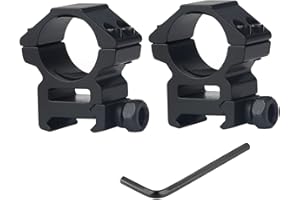 ToopMount Anneaux Doubles de Montage de Lunette 25,4 mm 1 "Anneaux de Lunette Transparents à Profil Moyen 20 mm Monture Montante Picatinny Weaver