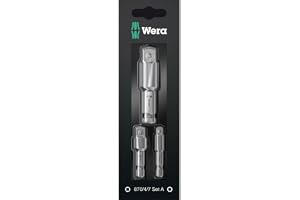 Wera 05073200001 870/4 Adaptor Set - Silver (7-Piece)