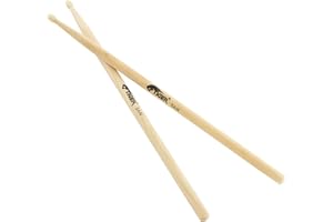 TIGER Music Tda86-5A - Bacchette per Batteria 5A, In Legno D'Acero, Con Punta Di Nylon