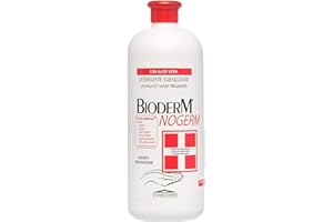 BIODERM BIODERMOCOSMETICI Bioderm NoGerm Detergente Igienizzante Mani 1l con Aloe Vera e Clorexidina 0,3% - Igienizzante Mani Ospedaliero - Soluzione Liquida Realizzata per la Pulizia e per l'Igiene di Operatori Socio Sanitari