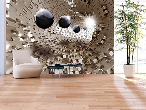 Vlies Fototapete 350×245 cm – 3 Farben zur Auswahl – Top – Tapete – Wandbilder XXL – Wandbild – Bild – Fototapeten – Tapeten – Wandtapete – Wand – Puzzle Abstrakt a-A-0190-a-b - 2