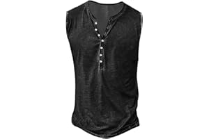 SNAKELL Men's Cotton Linen Gym Tank Tops Sports T Shirt Sleeveless Tops Vests Bodybuilding Training Gym Tank Tops Workout Running Summer Fitness Athletic Tank Top Sports T Shirt Muscle Vest