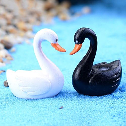 New/fashion White Swan Garden Decor Ornament Miniature Fairy Figurine