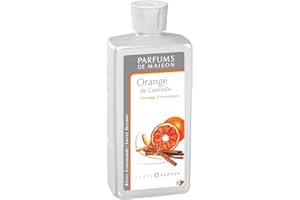 MAISON BERGER Lampe Berger 115018 Fragranza Cannella Arancia, Liquido, Argento, 7.8 x 5 x 18.5 cm, 500ml