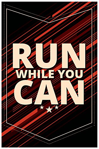 Inephos Run While You Can Fitness Poster Art | Gym Motivation Posters (12 x 18 inch)