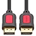 Produktbild rocabo 1,5m DisplayPort zu DisplayPort Kabel schwarz - Displayport (DP) 1.2 - DisplayPort (Stecker M) zu DisplayPort (Stecker M) - für PC, MAC, TV, Beamer - inkl. Audio-Übertragung - 4k ULTRA HD 2160p FULL HD