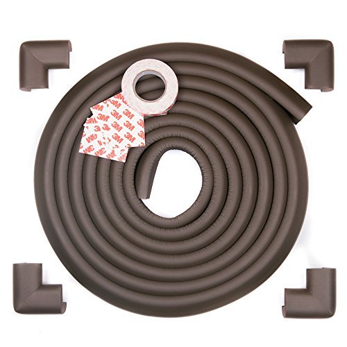 Edge Armor - 5 Metres of Edge Guards & 4 Corner Protectors Chocolate Brown
