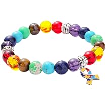 Braccialetto Elastico Per La Consapevolezza Dell'Autismo, Simbolo Del Puzzle, Regolabile In Nylon, Regalo Uomo E Donna