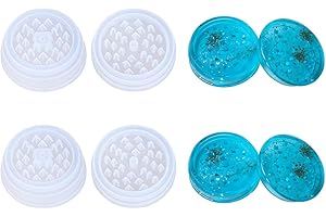 TSILIN 2 Pairs Tobacco Herb Grinder Mould Silicone Resin Mould Spice Mills Grinder Mold Crusher Epoxy Casting Mould for Herbal DIY Crafts