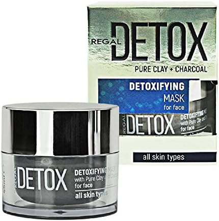 Regal Detox Facial Mask Anti-Stress with Activated Charcoal and Pure Clay, for All Skin Types