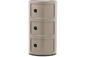 Kartell Componibili, Mobile Contenitore 3 Elementi, Tortora