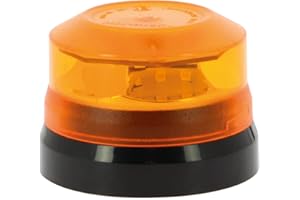 SUMEX SOSTRAFIC-Baliza LED Luminosa Magnética de Emergencia con Pila Alta Visibilidad Desde 2Km. Tamaño Reducido 70mm, Impermeable, Homologada por la DGT, NEGRO Y NARANJA