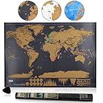 Amazy Weltkarte zum Rubbeln XXL - Schöne Erinnerung an bisherige Reisen für jeden Globetrotter (Schwarz | 82 x 60 cm)